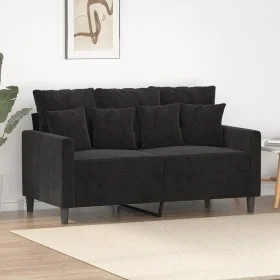 Sofá de 2 plazas terciopelo negro 120 cm de , Sofás - Ref: Foro24-359298, Precio: 232,07 €, Descuento: %