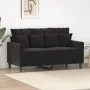 Sofá de 2 plazas terciopelo negro 120 cm de , Sofás - Ref: Foro24-359298, Precio: 232,07 €, Descuento: %