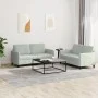 Juego de sofás 2 piezas terciopelo gris claro de , Sofás - Ref: Foro24-3201974, Precio: 342,74 €, Descuento: %