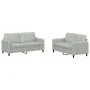 Light gray velvet 2-piece sofa set by , Sofas - Ref: Foro24-3201974, Price: 342,74 €, Discount: %
