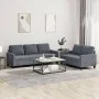Zweiteilige Sofagarnitur aus dunkelgrauem Samt mit Kissen von , Sofas - Ref: Foro24-3201517, Preis: 497,39 €, Rabatt: %