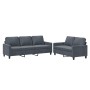 Juego de sofás con cojines 2 piezas terciopelo gris oscuro de , Sofás - Ref: Foro24-3201517, Precio: 477,48 €, Descuento: %