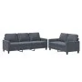 Zweiteilige Sofagarnitur aus dunkelgrauem Samt mit Kissen von , Sofas - Ref: Foro24-3201517, Preis: 497,39 €, Rabatt: %