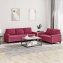 Juego de sofás con cojines 2 piezas terciopelo rojo tinto de , Sofás - Ref: Foro24-3201520, Precio: 444,78 €, Descuento: %