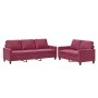 Juego de sofás con cojines 2 piezas terciopelo rojo tinto de , Sofás - Ref: Foro24-3201520, Precio: 430,14 €, Descuento: %