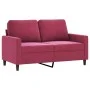 Juego de sofás con cojines 2 piezas terciopelo rojo tinto de , Sofás - Ref: Foro24-3201520, Precio: 430,14 €, Descuento: %