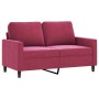 Juego de sofás con cojines 2 piezas terciopelo rojo tinto de , Sofás - Ref: Foro24-3201520, Precio: 444,78 €, Descuento: %