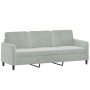 Sofá de 3 plazas terciopelo gris claro 180 cm de , Sofás - Ref: Foro24-359452, Precio: 242,29 €, Descuento: %