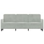 Sofá de 3 plazas terciopelo gris claro 180 cm de , Sofás - Ref: Foro24-359452, Precio: 242,29 €, Descuento: %