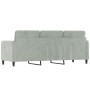 Sofá de 3 plazas terciopelo gris claro 180 cm de , Sofás - Ref: Foro24-359452, Precio: 242,29 €, Descuento: %