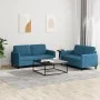 Juego de sofás 2 piezas terciopelo azul de , Sofás - Ref: Foro24-3201983, Precio: 477,74 €, Descuento: %