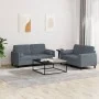 Dark gray velvet 2-piece sofa set with cushions by , Sofas - Ref: Foro24-3201995, Price: 412,28 €, Discount: %