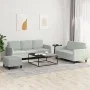 Light gray velvet 3-piece sofa set by , Sofas - Ref: Foro24-3202024, Price: 477,07 €, Discount: %