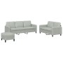 Juego de sofás 3 piezas terciopelo gris claro de , Sofás - Ref: Foro24-3202024, Precio: 469,42 €, Descuento: %