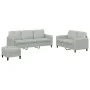 Light gray velvet 3-piece sofa set by , Sofas - Ref: Foro24-3202024, Price: 477,07 €, Discount: %