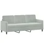 Light gray velvet 3-piece sofa set by , Sofas - Ref: Foro24-3202024, Price: 477,07 €, Discount: %