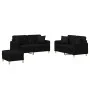 Juego de sofás con cojines 3 piezas tela negro de , Sofás - Ref: Foro24-3202114, Precio: 511,60 €, Descuento: %