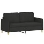 Juego de sofás con cojines 3 piezas tela negro de , Sofás - Ref: Foro24-3202114, Precio: 511,60 €, Descuento: %