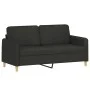 Juego de sofás con cojines 3 piezas tela negro de , Sofás - Ref: Foro24-3202098, Precio: 487,01 €, Descuento: %