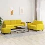 Yellow velvet 3-piece sofa set by , Sofas - Ref: Foro24-3202030, Price: 553,12 €, Discount: %