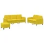 Juego de sofás 3 piezas terciopelo amarillo de , Sofás - Ref: Foro24-3202030, Precio: 553,12 €, Descuento: %