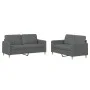 Juego de sofás con cojines 2 piezas tela gris oscuro de , Sofás - Ref: Foro24-3202087, Precio: 426,68 €, Descuento: %