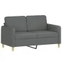 Juego de sofás con cojines 2 piezas tela gris oscuro de , Sofás - Ref: Foro24-3202087, Precio: 426,68 €, Descuento: %