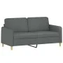 Juego de sofás con cojines 2 piezas tela gris oscuro de , Sofás - Ref: Foro24-3202087, Precio: 426,68 €, Descuento: %