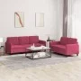 Juego de sofás 2 piezas terciopelo rojo tinto de , Sofás - Ref: Foro24-3202018, Precio: 488,24 €, Descuento: %