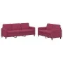 Juego de sofás 2 piezas terciopelo rojo tinto de , Sofás - Ref: Foro24-3202018, Precio: 488,24 €, Descuento: %