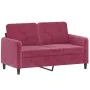 Juego de sofás 2 piezas terciopelo rojo tinto de , Sofás - Ref: Foro24-3202018, Precio: 488,24 €, Descuento: %