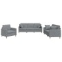 Juego de sofás con cojines 3 piezas tela gris claro de , Sofás - Ref: Foro24-3202070, Precio: 694,16 €, Descuento: %