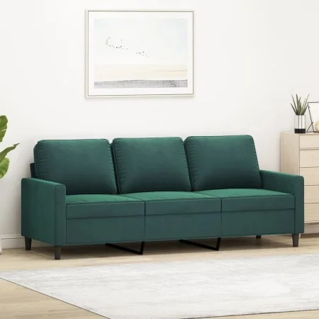 Sofá de 3 plazas terciopelo verde oscuro 180 cm de , Sofás - Ref: Foro24-359211, Precio: 280,08 €, Descuento: %