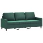 Sofá de 3 plazas terciopelo verde oscuro 180 cm de , Sofás - Ref: Foro24-359211, Precio: 274,65 €, Descuento: %