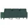 Sofá de 3 plazas terciopelo verde oscuro 180 cm de , Sofás - Ref: Foro24-359211, Precio: 280,08 €, Descuento: %