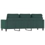 Sofá de 3 plazas terciopelo verde oscuro 180 cm de , Sofás - Ref: Foro24-359211, Precio: 274,65 €, Descuento: %