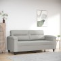 Sofá de 2 plazas de tela de microfibra gris claro 140 cm de , Sofás - Ref: Foro24-359562, Precio: 256,57 €, Descuento: %