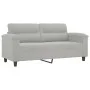 Sofá de 2 plazas de tela de microfibra gris claro 140 cm de , Sofás - Ref: Foro24-359562, Precio: 200,82 €, Descuento: %