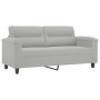 Sofá de 2 plazas de tela de microfibra gris claro 140 cm de , Sofás - Ref: Foro24-359562, Precio: 256,57 €, Descuento: %