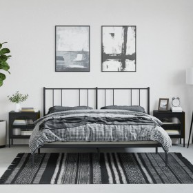 Mesitas de noche 2 unidades vidrio y acero negro 50x35x60 cm de , Mesitas de noche - Ref: Foro24-3211825, Precio: 198,29 €, D...