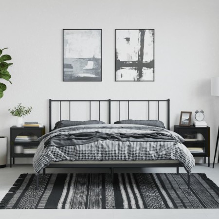 Mesitas de noche 2 unidades vidrio y acero negro 50x35x60 cm de , Mesitas de noche - Ref: Foro24-3211825, Precio: 198,29 €, D...