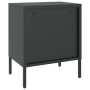 Mesitas de noche 2 unidades vidrio y acero negro 50x35x60 cm de , Mesitas de noche - Ref: Foro24-3211825, Precio: 198,29 €, D...
