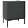 Mesitas de noche 2 unidades vidrio y acero negro 50x35x60 cm de , Mesitas de noche - Ref: Foro24-3211825, Precio: 195,27 €, D...