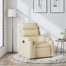 Sillón reclinable de tela crema de , Sillones - Ref: Foro24-373471, Precio: 244,50 €, Descuento: %