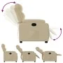 Sillón reclinable de tela crema de , Sillones - Ref: Foro24-373471, Precio: 244,50 €, Descuento: %