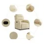 Sillón reclinable de tela crema de , Sillones - Ref: Foro24-373471, Precio: 244,50 €, Descuento: %