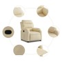 Sillón reclinable de tela crema de , Sillones - Ref: Foro24-373471, Precio: 248,29 €, Descuento: %
