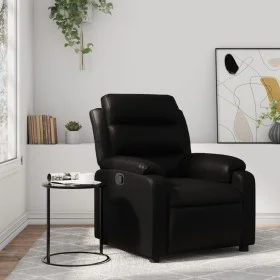 Sillón reclinable de cuero sintético negro de , Sillones - Ref: Foro24-373486, Precio: 236,65 €, Descuento: %