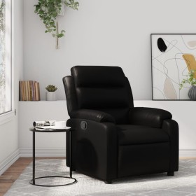 Sillón reclinable de cuero sintético negro de , Sillones - Ref: Foro24-373486, Precio: 224,85 €, Descuento: %