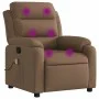 Sillón reclinable con masaje de tela marrón de , Sillones - Ref: Foro24-373478, Precio: 264,40 €, Descuento: %
